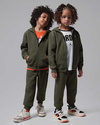 greenclothing ii kids 上下セット Jordan Brooklyn Fleece Little Kids' 2-Piece Full-Zip Hoodie Set
